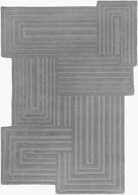 Handgetuft hoog-laag wollen vloerkleed Zen Rectangles