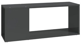 vidaXL Tv-meubel 80x24x32 cm spaanplaat hoogglans grijs