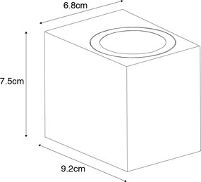 Smart buiten wandlamp zwart IP65 incl. Wifi GU10 50mm - Baleno