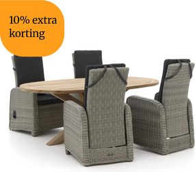 + 10% kassakorting | Diningset Intenso | 4 personen | Tuinset teakhout | 5-delig | Kees Smit Tuinmeubelen