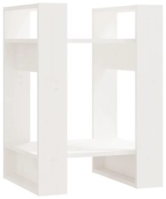 vidaXL Boekenkast/kamerscherm 41x35x57 cm massief grenenhout wit