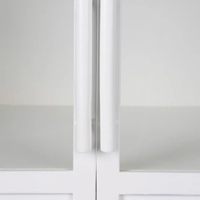 Witte Kast Van Ijzer En Glas - 68x35x150cm.