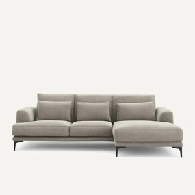 Hoekbank rechts van chenille fluweel, Marsile