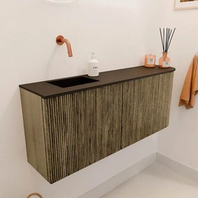 Mondiaz Joya 100cm toiletmeubel ronding rechts dusk met wastafel faye links zonder kraangat urban