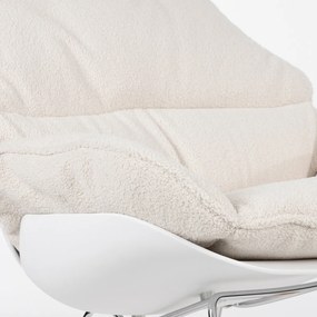 Schommelstoel Kunststof Met Beige Kussen