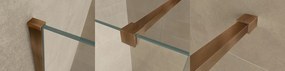 Mueller Slimline muurprofiel en stabilisatiestang voor losse glaswand geborsteld brons