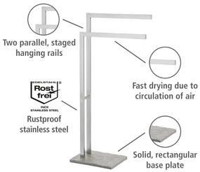 Wenko Granit handdoekhouder RVS