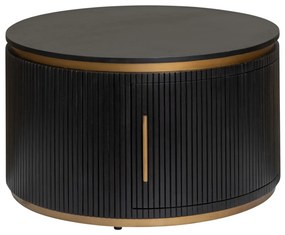 Ronde Salontafel Met Opbergruimte 80 Cm - 80 X 80cm.