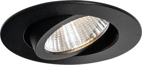 Inbouwspot zwart 6,8cm incl. LED 750 lm dimbaar IP23 - Gaius