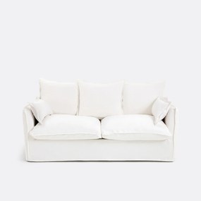 Slaapbank H14 cm in dik linnen, Odna