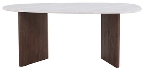 Organische Eettafel Klein Bruin - 90 X 180cm.