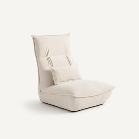 Chenille fauteuil met verstelbare hoofdsteun Paol