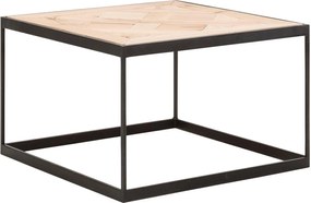 Goossens Hoektafel Oxford, hout eiken onbewerkt, elegant chic, 60 x 38 x 60 cm