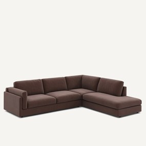 Ombouwbare hoekbank, in linnen fluweel, César