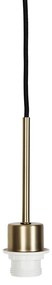 Moderne hanglamp brons met zwarte kabel - Combi 1 Modern rond Binnenverlichting Lamp