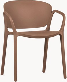 Stapelbare gebogen tuinstoelen met armleuningen, 2-delig