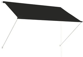 vidaXL Luifel uittrekbaar 200x150 cm antraciet