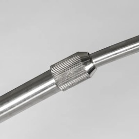 Booglamp staal stoffen kap zwart 45 cm - XXL Modern E27 Binnenverlichting Lamp