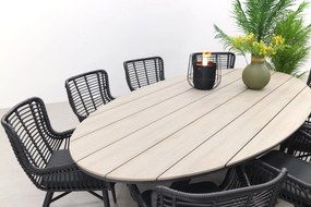 Jasmine - Black / Garden Impressions Edison 280x140 cm. - ovale tuinset