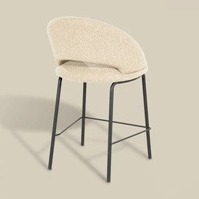 Barkruk Met Zwart Onderstel Taupe
