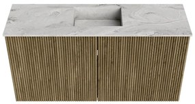 Mondiaz Joya DLux 80cm toiletmeubel dusk met wastafel faye midden zonder kraangat glace
