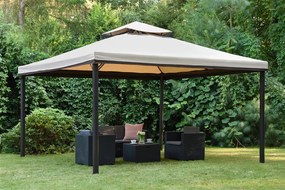 Crèmekleurig tuinpaviljoen Valencia 4x4 m Garden Point