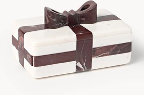 Decoratieve kerstdoos Cutemas, Rosso Levanto marmer, B 19 cm