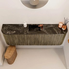 Mondiaz Joya DLux 125cm toiletmeubel ronding links/rechts dusk met wastafel faye midden 1 kraangat lava