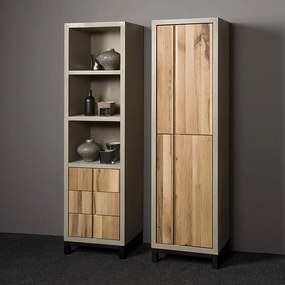 Tower Living Boekenkast Van Beton En Eiken Max - 50x40x180cm.