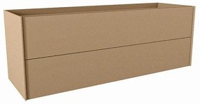 Mondiaz TENCE wastafelonderkast - 140x45x50cm - 2 lades - uitsparing rechts - push to open - softclose - Oro M37121Oro