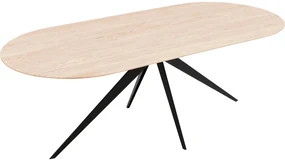 Goossens Excellent Eettafel Floyd, Semi rond 220 x 100 cm