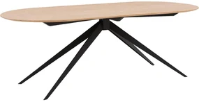 Goossens Excellent Eettafel Floyd, Semi rond 180 x 100 cm