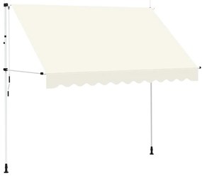 vidaXL Luifel handmatig uittrekbaar 300 cm crème