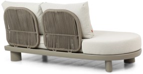 Santika Furniture Santika Guss Open Bank Rechts Organisch Aluminium/rope Grijs