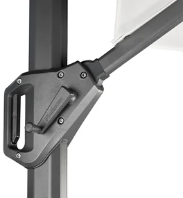 Platinum Challenger T1 Zweefparasol Premium 3x3 m. - Manhattan Grey
