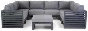 U-Vorm Loungeset 8 personen Aluminium Grijs  Santika Furniture Santika Jaya