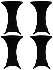 vidaXL Statafelhoes 4 st stretch Ø80 cm zwart