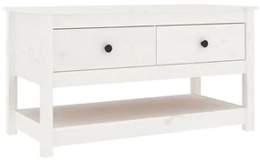 vidaXL Salontafel 102x49x55 cm massief grenenhout wit