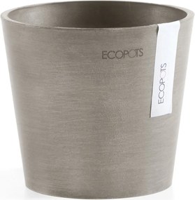 Ecopots Amsterdam 13 - Taupe - Diameter 13 x H11,4 cm - Ronde taupe bloempot