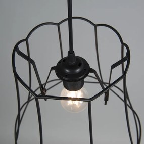 Retro hanglamp zwart 30 cm - Granny Frame