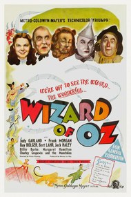 Kunstdruk The Wonderful Wizard of Oz, Ft. Judy Gardland (Vintage Cinema / Retro Movie Theatre Poster / Iconic Film Advert), (26.7 x 40 cm)