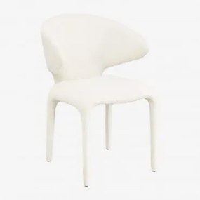 Set Van 2 Eetkamerstoelen In Boucléstof Arnoia Bouclé Blanco - Sklum