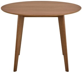 ROXY natuurlijke walnoot - RONDE TAFEL VOOR KEUKEN/EETKAMER RETRO