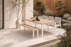 Picknick Set 6 personen 260 cm Aluminium Wit Santika Furniture Santika