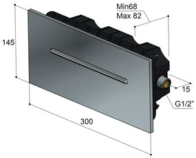 Hotbath Mate M170 inbouw waterval badkraan geborsteld nikkel