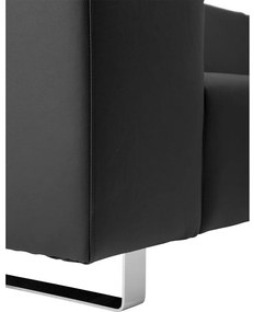 Goossens Excellent Bank Design@Home Met Chaise Longue zwart, leer, 2,5-zits, modern design met chaise longue rechts