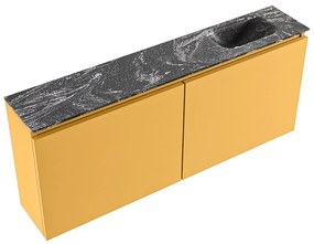 Mondiaz Ture DLux toiletmeubel 120cm ocher met wastafel lava rechts zonder kraangat