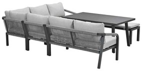 Garden Impressions Tarera lounge dining set 6-delig - donker grijs