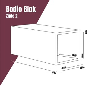 Banktafel Zwart Met Opbergruimte - 92 X 42cm.