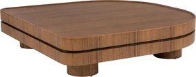 Design Salontafel Walnoot - 122 X 122cm.